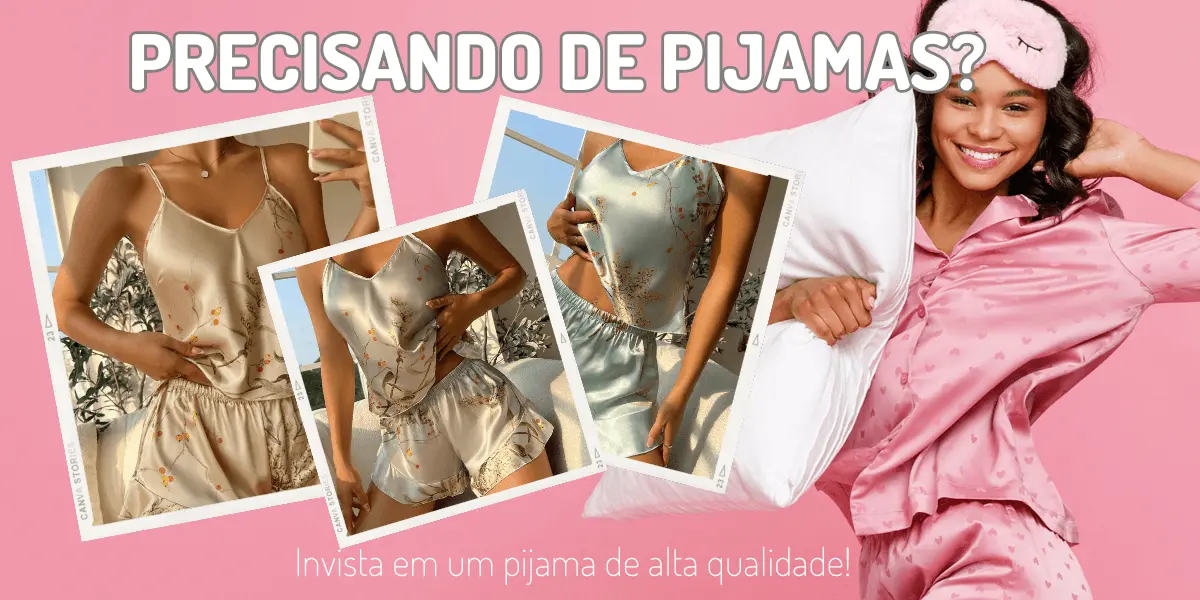 Pijama Secret Floral Cetim - Victoria's